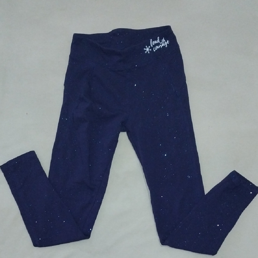 Disney Purple Sparkle Leggings for Kids 10